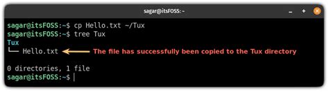 linux copy file to another directory example