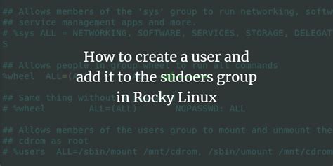 linux create sudoers group