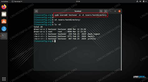linux create user with home directory