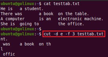 Linux Cut Space Delimiter Example