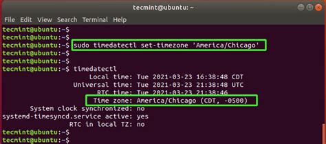 linux date set timezone