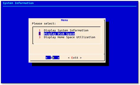 linux dialog menu example
