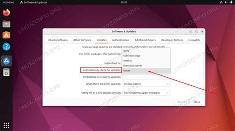 linux disable automatic updates
