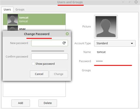 linux enable user password