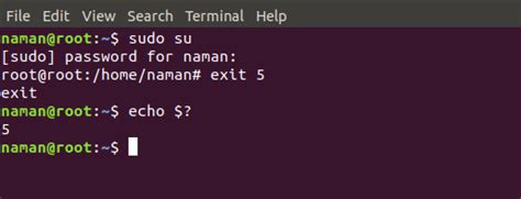 linux exit command shell script