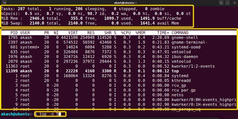 linux exit from top command