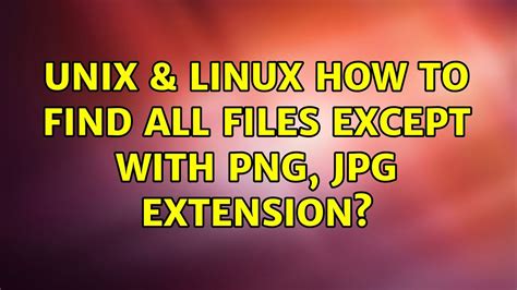 Linux Find Files Except