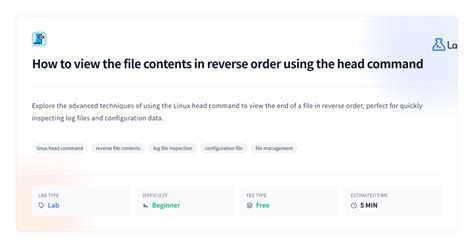 Linux Head Command Reverse