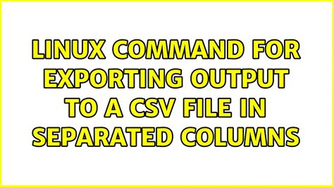 Linux Head Of Csv File