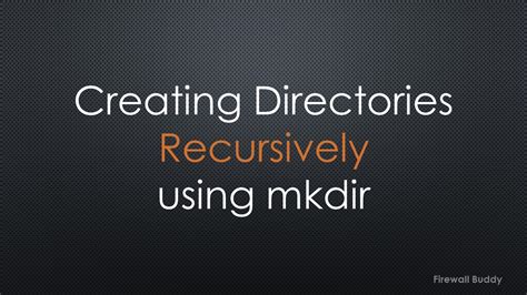 linux mkdir recursive