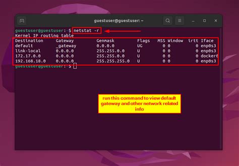 Linux Network Interface Default Gateway