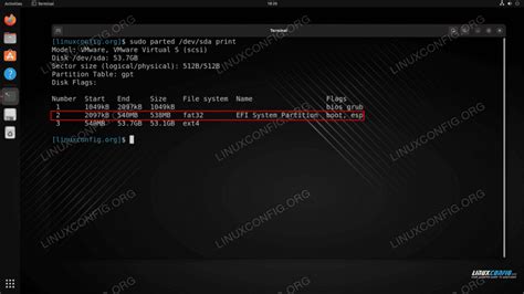 Linux Partition /Boot/Efi