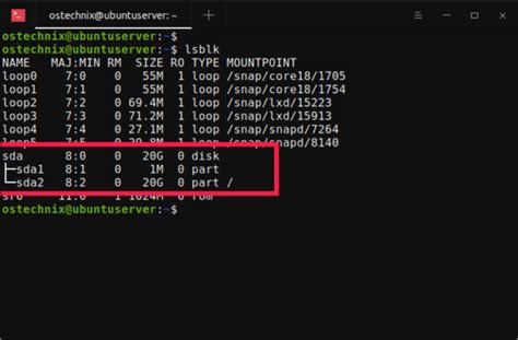 Linux Partitions List