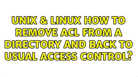 linux remove acl from directory