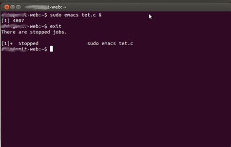 linux shell exit there are stopped jobs