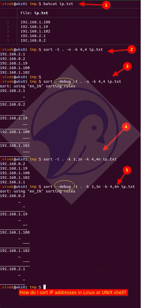 linux sort ip addresses numerically