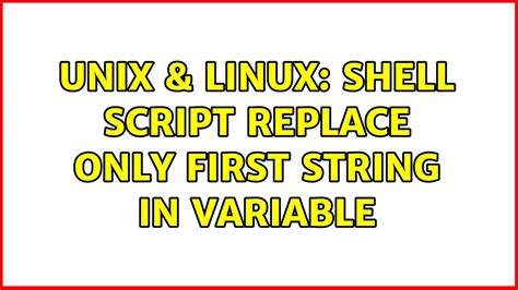 Linux String Variable Replace