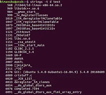 Linux Strings Command Not Found