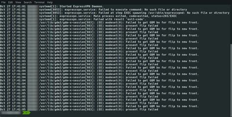 Linux Terminal Log Output