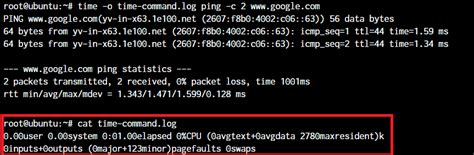 Linux Time Command Output To File