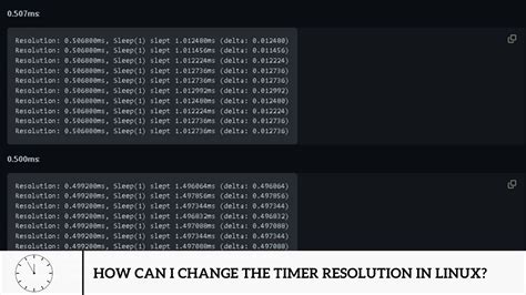 Linux Timer Resolution