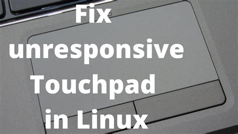 Linux Touchpad Not Working