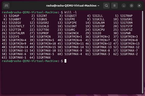 Linux Trap Signal List