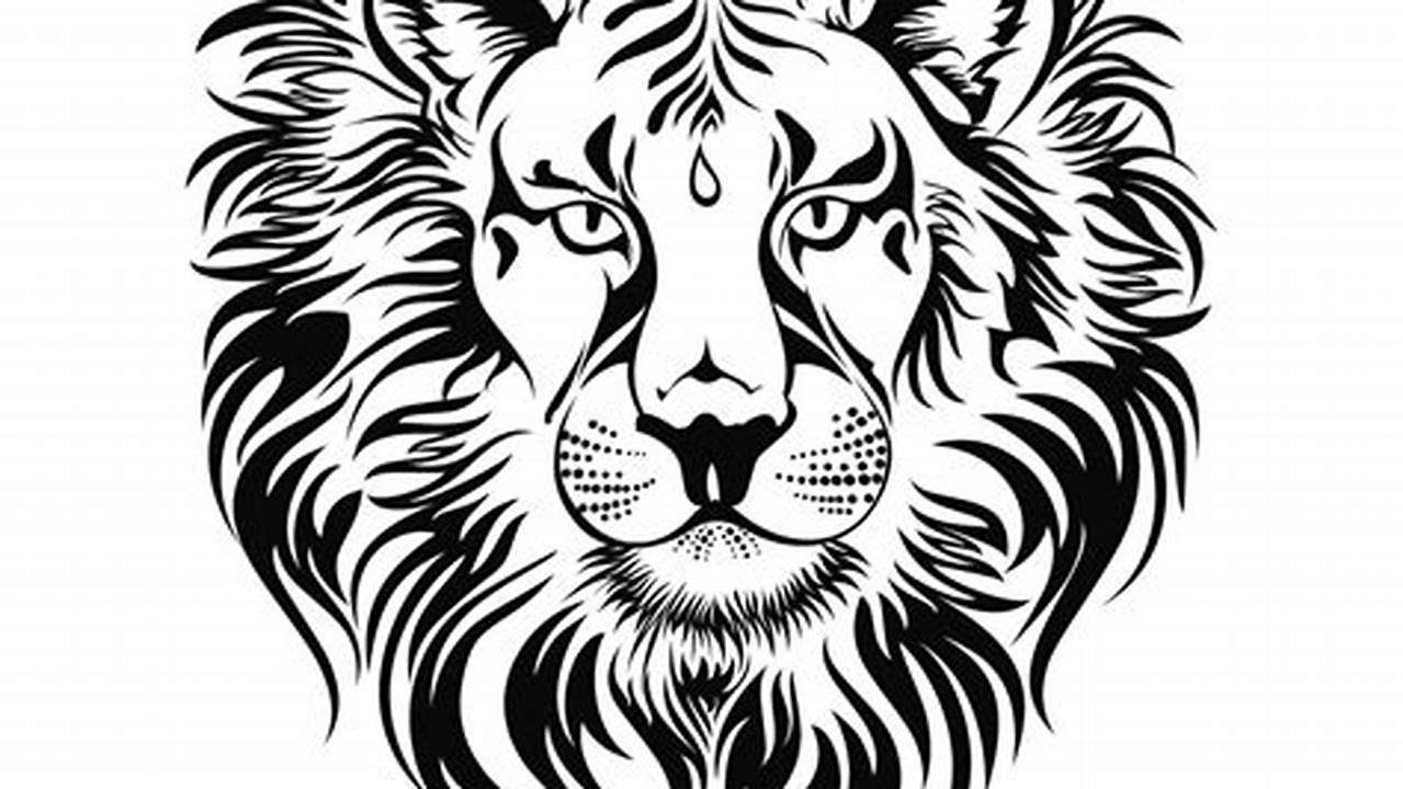 Discover the Secrets of Lion Face Clip Art in Black and White: Unleash Your Design Potential