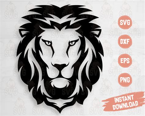 Get Lion Head Svg File Free Background Free SVG files Silhouette and