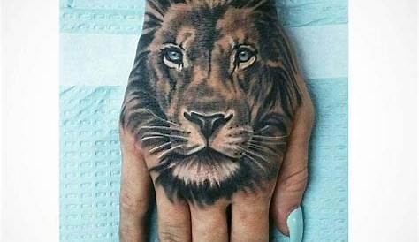 Lion Hand Tattoo Woman , s,
