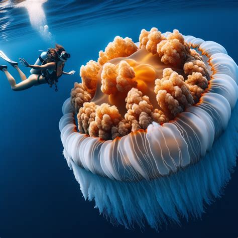 lion's mane jellyfish compared to human