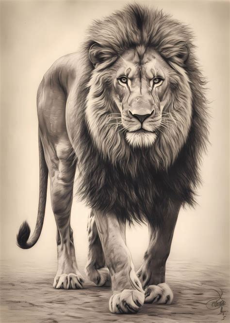 Lion artwork drawing