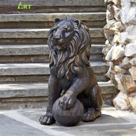Lion Ball Statue