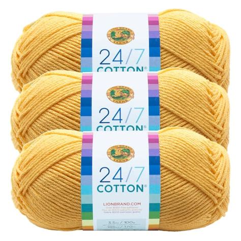 lion brand 24/7 cotton yarn colors