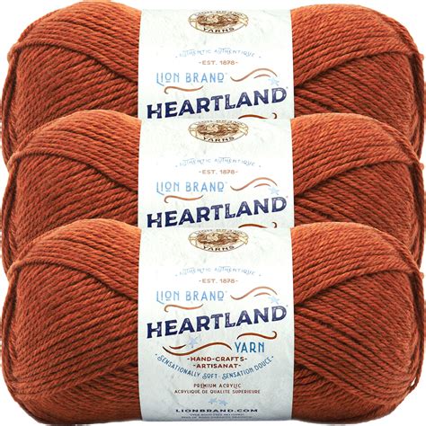 lion brand heartland yarn equivalent