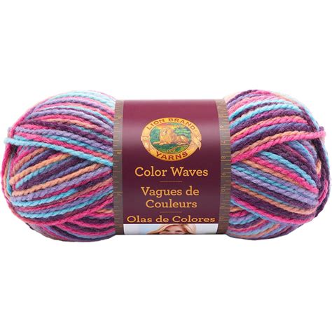 lion brand yarn color waves