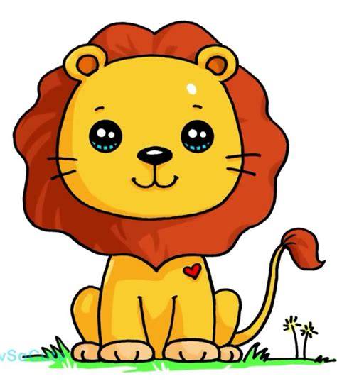 How To Draw A Cartoon Lion Draw Central