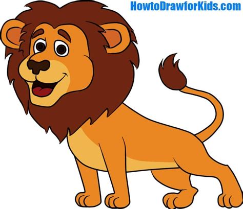 lion drawing for kids