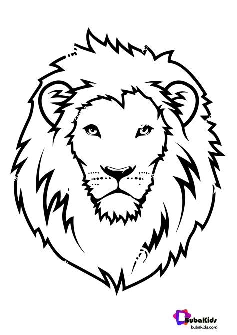 lion face colouring page