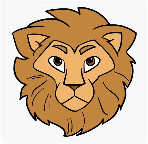lion face drawing cartoon
