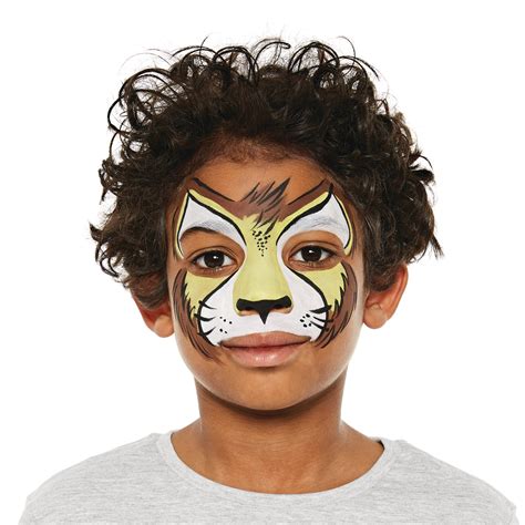 lion face paint easy