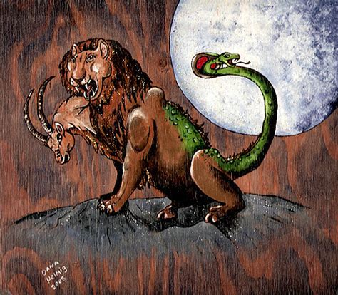 lion goat and snake