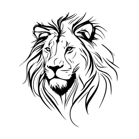 lion head outline png