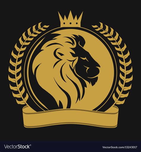lion head with crown logo