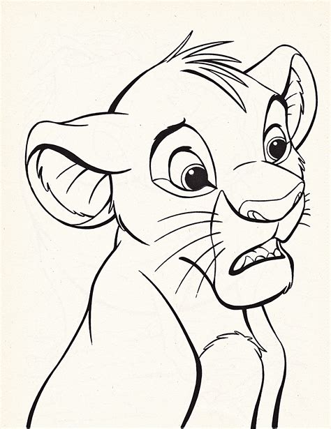 lion king drawing pages