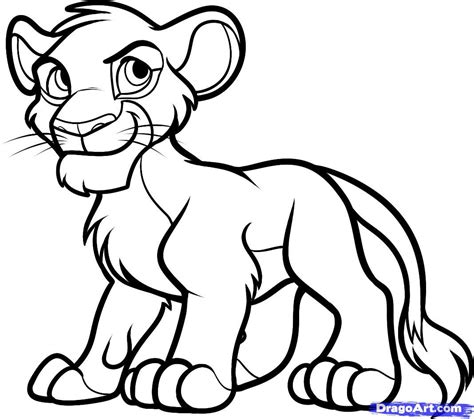 lion king drawings easy
