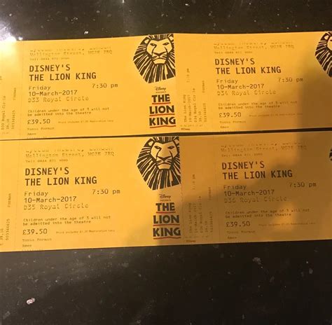 lion king london discount tickets