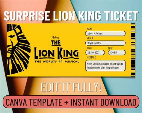 lion king tickets december