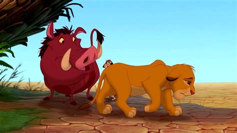 lion king timon and pumbaa find simba