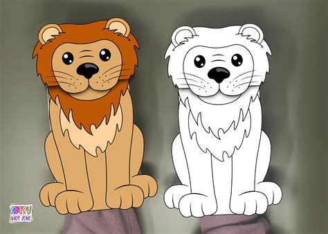 Lion Paper Bag Puppet